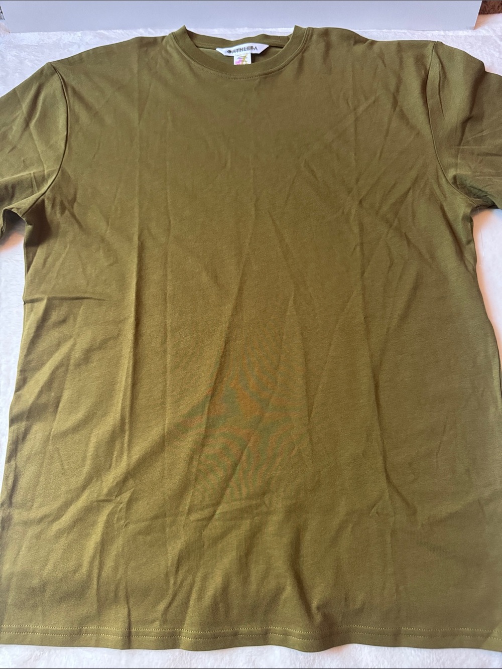 Athleta Olive Green Short Sleeve Crewneck Tee